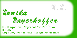 monika mayerhoffer business card